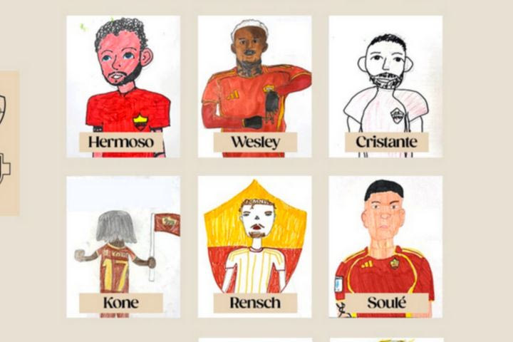 Υπέροχη έμπνευση από Ρόμα: Έβαλε παιδιά να ζωγραφίσουν τους παίκτες της ενδεκάδας της κόντρα στην Κόμο