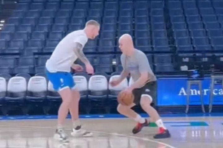 Ο Νίκολα Τόπιτς συμμετείχε σε προπόνηση με συμπαίκτες του, μερικές εβδομάδες μετά τη διάγνωσή του με καρκίνο στους όρχεις