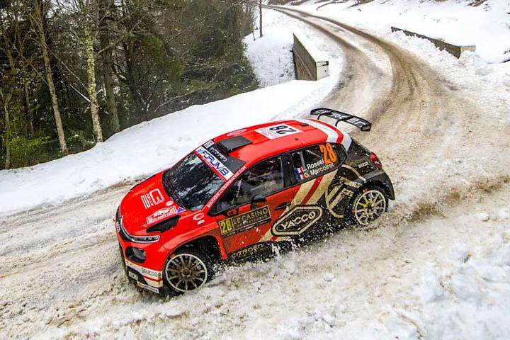 H Citroen κατέκτησε και φέτος το Ράλι Μόντε Κάρλο, στη WRC2 με τους Ροσέλ-Μερκουαρέ