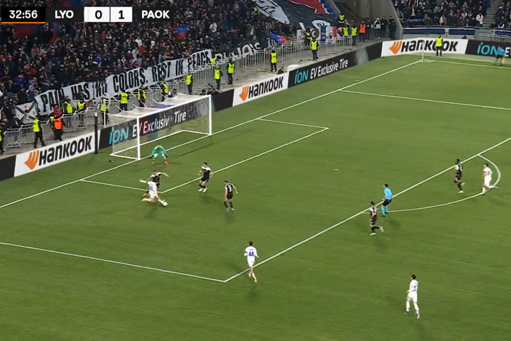 Ο 17χρονος Ιμπέρ με ωραία ενέργεια και τελείωμα ισοφάρισε σε 1-1 για τη Λιόν