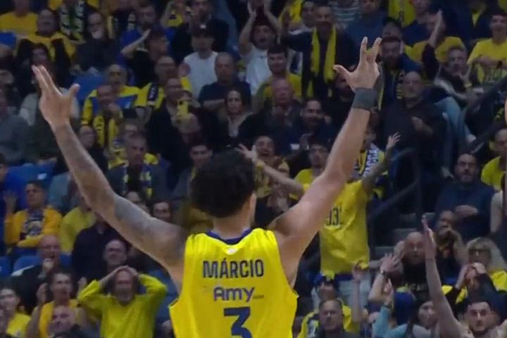 Μακάμπι – Ζάλγκιρις: Ο Σάντος έβαλε τρίποντο κατά λάθος και το πανηγύρισε