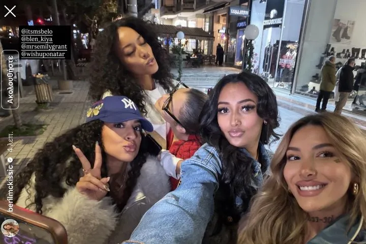 Βραδιά Παναθηναϊκού – Ολυμπιακού: Η Μπέριλ ΜακΚίσικ σε νυχτερινή έξοδο με την Μπλεν Κίγια κι άλλες τρεις πράσινες WAGs