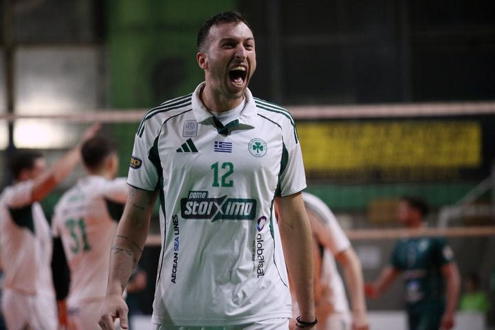 Ο Παναθηναϊκός έκανε πάρτι στο ντέρμπι κόντρα στον Μίλωνα και έπιασε κορυφή στη Volley League Ανδρών