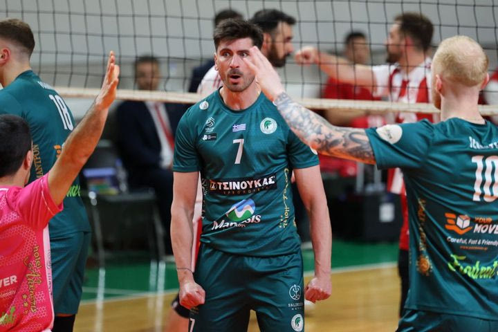 Ο Μίλωνας λύγισε τον Ολυμπιακό με ανατροπή και έβαλε φωτιά στην κορυφή της Volley League Ανδρών