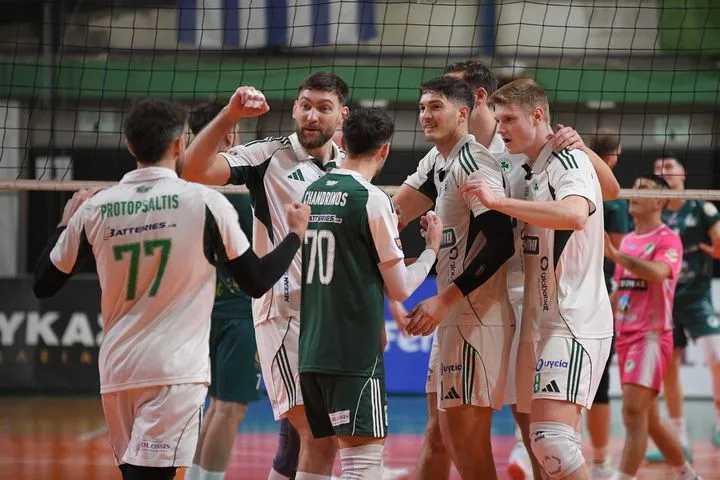 Οι καλύτερες στιγμές από την άνετη επικράτηση του Παναθηναϊκού στη Νέα Σμύρνη κόντρα στον Μίλωνα για τη Volley League Ανδρών