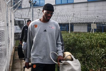 Στιγμές από την άφιξη του κυπελλούχου Παναθηναϊκού AKTOR στην Αθήνα