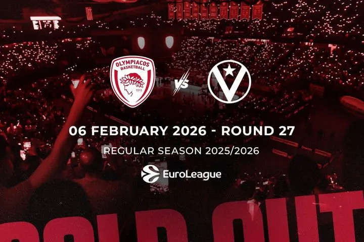 Sold-out το παιχνίδι του  Ολυμπιακού με τη Βίρτους για την 27η αγωνιστική της EuroLeague