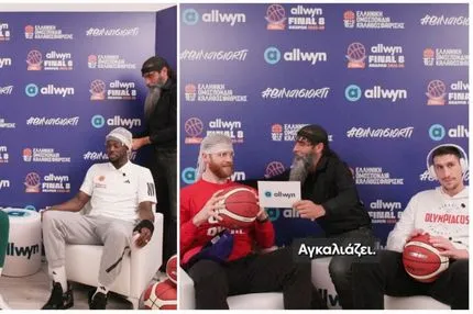 Allwyn Final 8: Τζέριαν Γκραντ και… Θωμάς Γουόκαπ απαγγέλλουν μαντινάδες σε άπταιστα Κρητικά στους Καλαϊτζάκη και Λαρεντζάκη