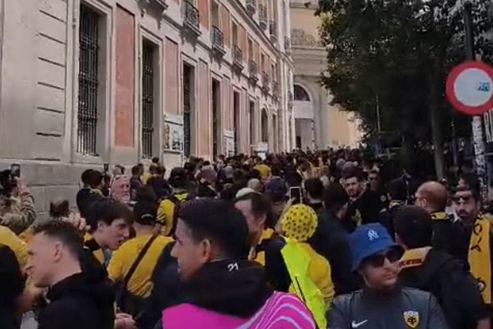 ΑΕΚ: Ανεβαίνει ο παλμός στη Μαδρίτη, οι οπαδοί της Ένωσης την μετατρέπουν σε Νέα Φιλαδέλφεια