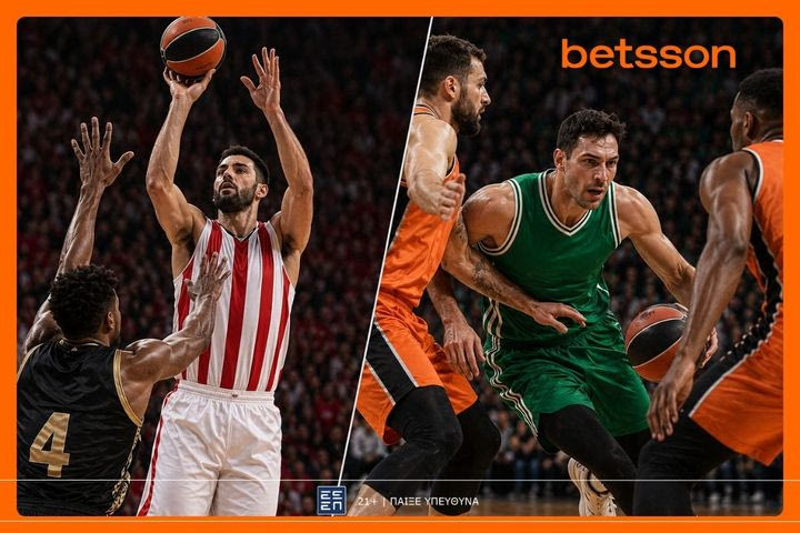 Betsson: Οι σειρές Ολυμπιακός-Μονακό και Βαλένθια-Παναθηναϊκός με κορυφαία ειδικά στοιχήματα