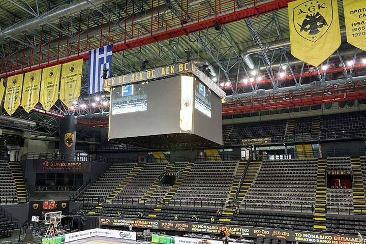 ΑΕΚ: Το cube πήρε τη θέση του στη SUNEL Arena