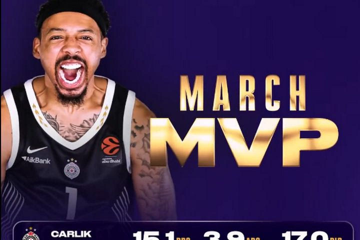 EuroLeague: Ο Καρλίκ Τζόουνς MVP Μαρτίου