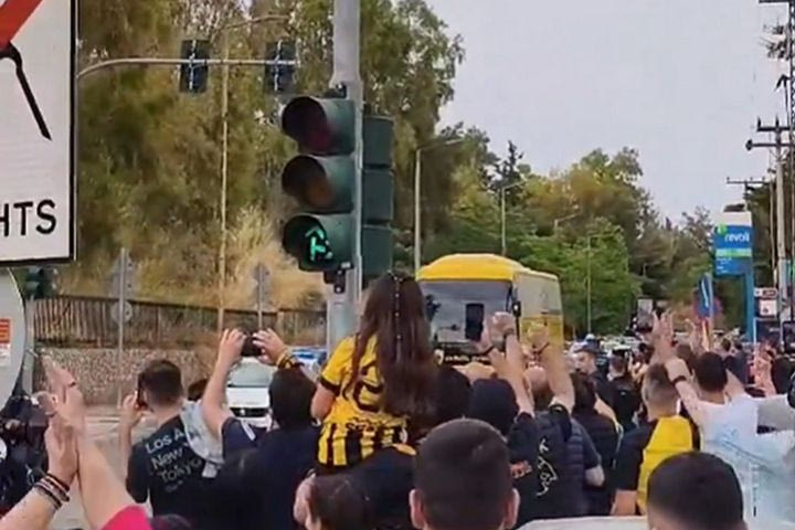 ΑΕΚ: Η άφιξη της Ένωσης στην Allwyn Arena για το ντέρμπι με τον Παναθηναϊκό