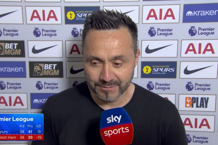 Ντε Τζέρμπι: “Η παραμονή της Τότεναμ στην Premier League ήταν το μεγαλύτερο επίτευγμα στην καριέρα μου”