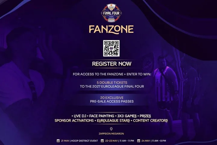 Δωρεάν αλλά όχι ελεύθερη η είσοδος στη FanZone του EuroLeague Final Four 2026: Όλα τα βήματα για να μπείτε