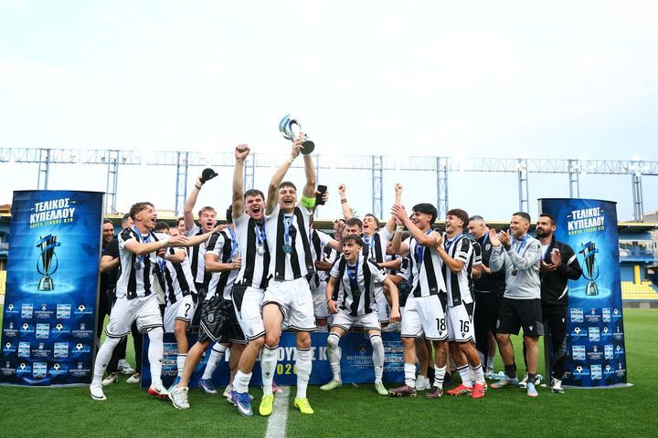 Η Κ19 του ΠΑΟΚ επιβλήθηκε με 1-0 του συμπολίτη Άρη στον τελικό Κυπέλλου και πανηγύρισε το νταμπλ