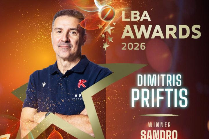 Lega Basket A: Ο Δημήτρης Πρίφτης αναδείχθηκε προπονητής της σεζόν στην Ιταλία