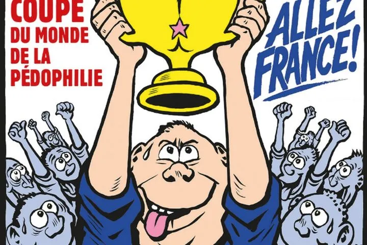 Η δολοφονία της Λιάνα στο εξώφυλλο του Charlie Hebdo: “Παγκόσμιο Κύπελλο Παιδοφιλίας στη Γαλλία”
