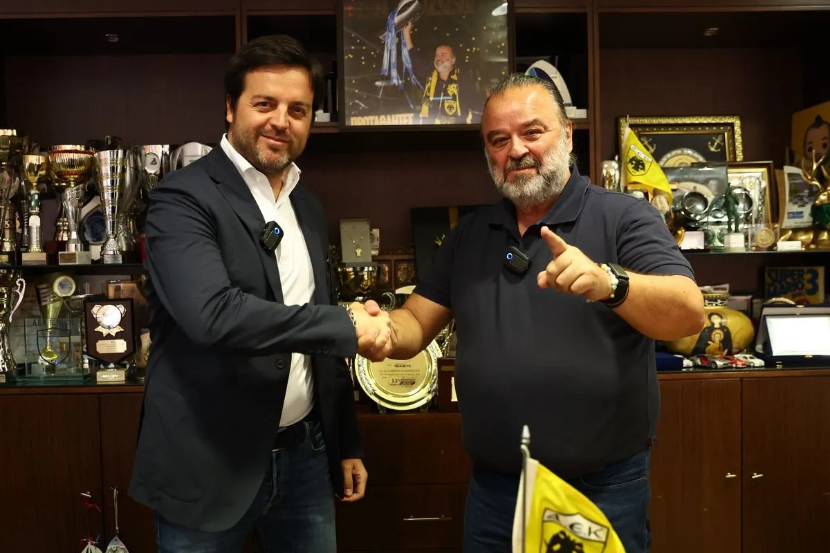 Ο Χαβιέρ Ριμπάλτα με τον Μάριο Ηλιόπουλο