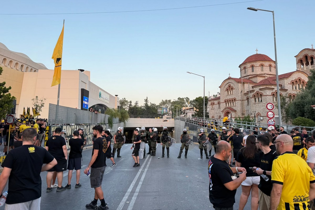 Δρακόντεια μέτρα ασφαλείας στην Allwyn Arena πριν το ΑΕΚ - Λέφσκι Σόφιας                                          Δρακόντεια μέτρα ασφαλείας στην Allwyn Arena πριν το ΑΕΚ - Λέφσκι Σόφιας