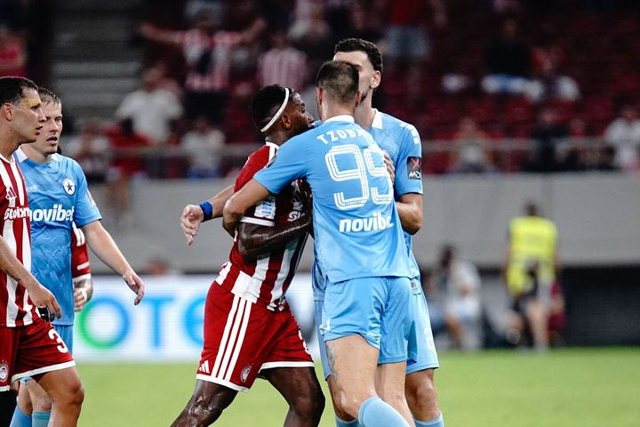 Ολυμπιακός – Ατρόμητος 1-0: Η κόκκινη κάρτα στον Ρόντινει και η σύρραξη μεταξύ των παικτών των δύο ομάδων