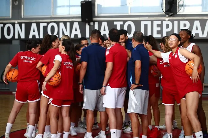 Ο Ολυμπιακός έκανε την πρώτη του προπόνηση ενόψει της νέας σεζόν στην Allwyn WBL1