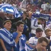 Ελλάδα – Γερμανία: Απίθανες εικόνες στη WWK Arena από τους πανηγυρισμούς των Ελλήνων στις κερκίδες μετά το γκολ του Κουρμπέλη