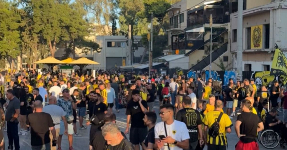 ΑΕΚ - ΛΑΣΚ: Ανυπομονησία και ενθουσιασμός έξω από την Allwyn Arena για την πρεμιέρα της Ένωσης στο Champions League