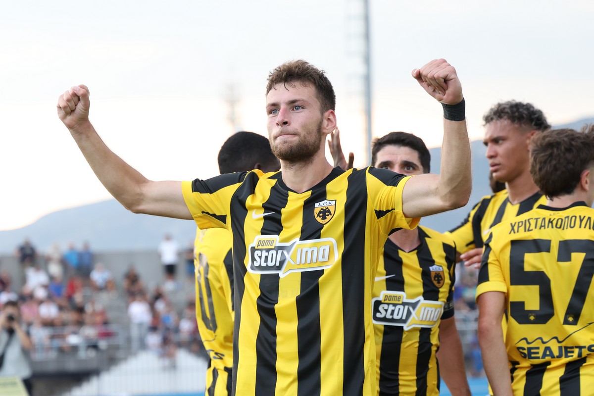 Ο Γκεοργκίεβ με σκαστή κεφαλιά έκανε το 2-0 για την ΑΕΚ απέναντι στον Νέστο                                          Ο Γκεοργκίεβ με σκαστή κεφαλιά έκανε το 2-0 για την ΑΕΚ απέναντι στον Νέστο