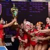 Η απονομή του τροπαίου του Ευρωπαϊκού Super Cup πόλο γυναικών στον Ολυμπιακό