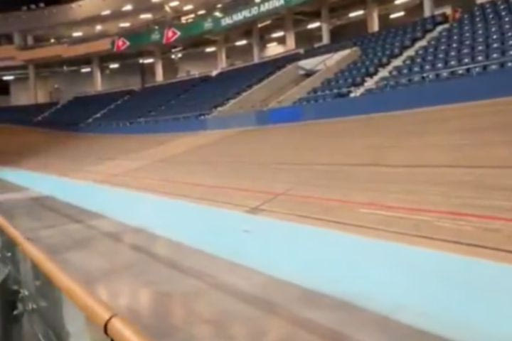 ΠΑΟΚ, EuroCup: Τα πλάνα του SPORT24 από την εντυπωσιακή έδρα της Λιετκαμπέλις, όπου είναι και ποδηλατοδρόμιο